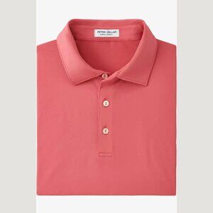 Peter Millar Solid Performance Golf Summer Comfort Crown Sport Polo Cred